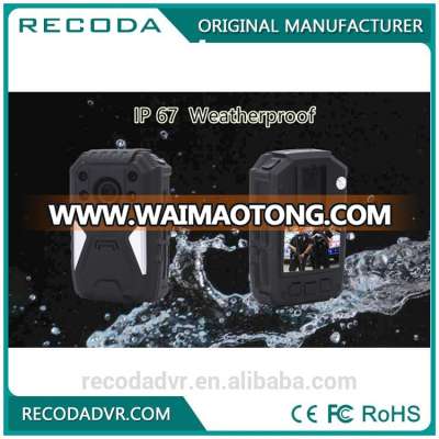 RECODA High accuracy 1440P IP67 high quality security guard body worn wearable camera